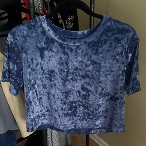 Aeropostale Navy Tie-Dye Crop Top